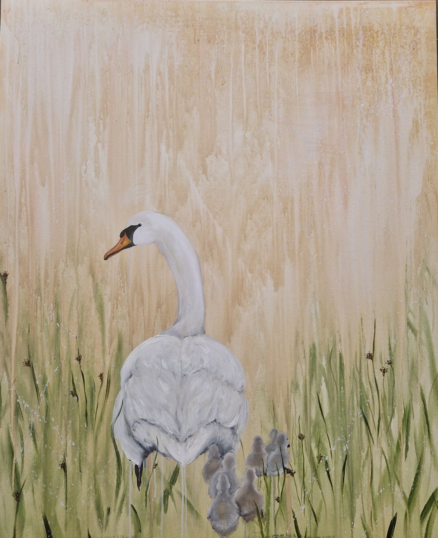 Mother Swan | Original painting | Simone Freiheit