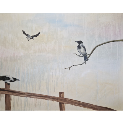 Hooded Crow | Original painting | Simone Freiheit