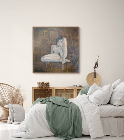 Resting woman | Original painting | Simone Freiheit