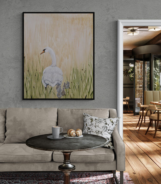 Mother Swan | Original painting | Simone Freiheit